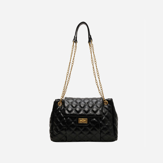 Black Leather Shoulder Bag