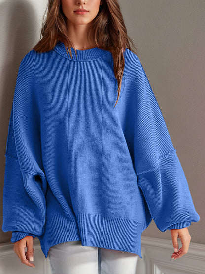 Side Slit Long Sleeve Sweater