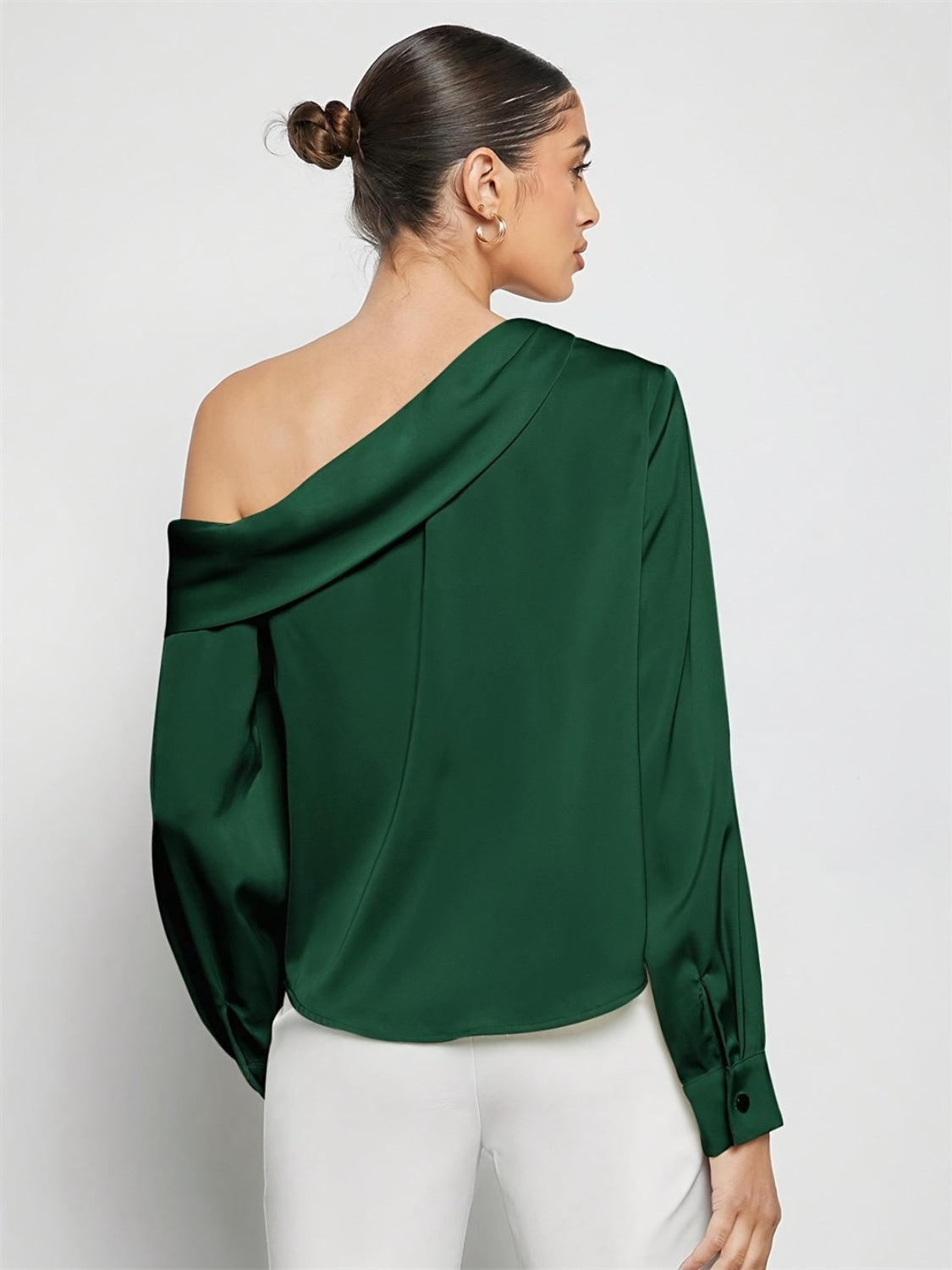 Green One Shoulder Top