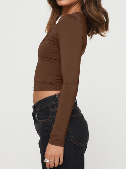 Scoop Neck Cropped T-Shirt