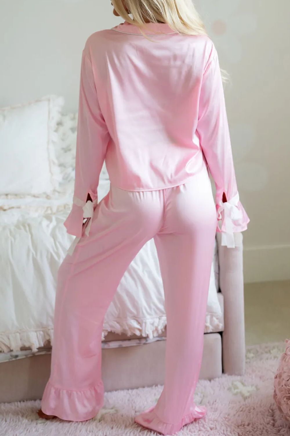 Pink Bow Tied Lounge Set