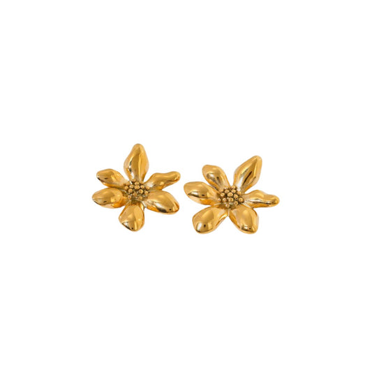 Gold Flower Earrings