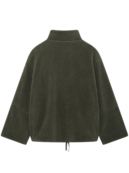 Turtleneck Plush Jacket