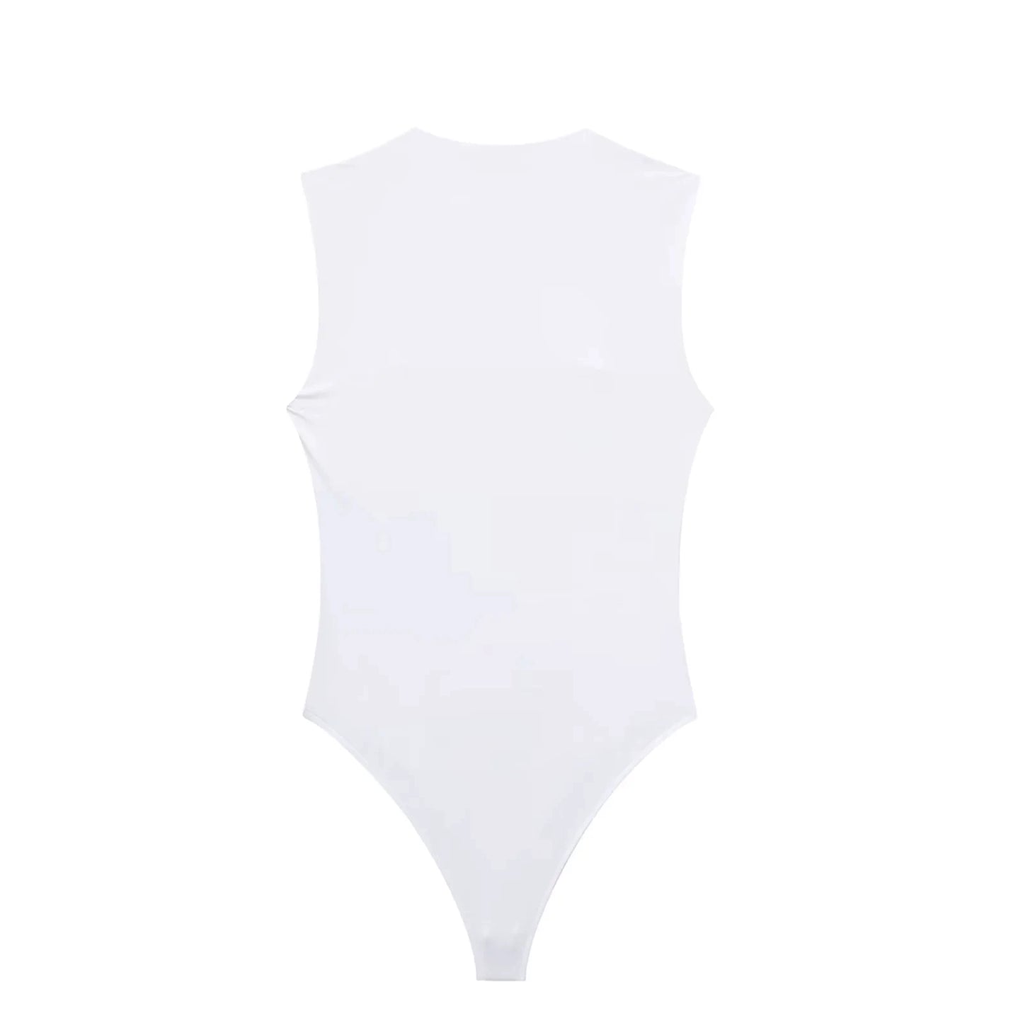 White Square Neck Bodysuit