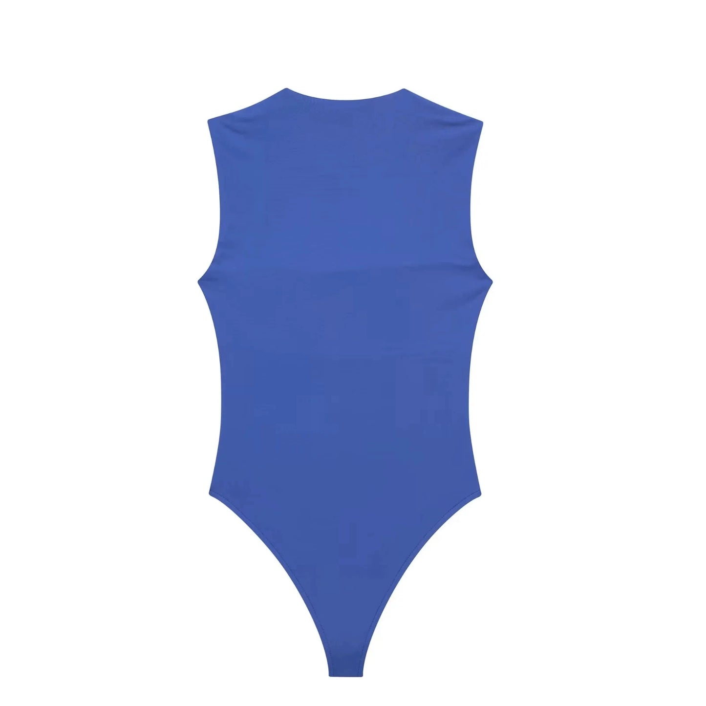 Blue Square Neck Bodysuit