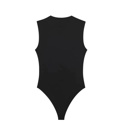 Black Square Neck Bodysuit