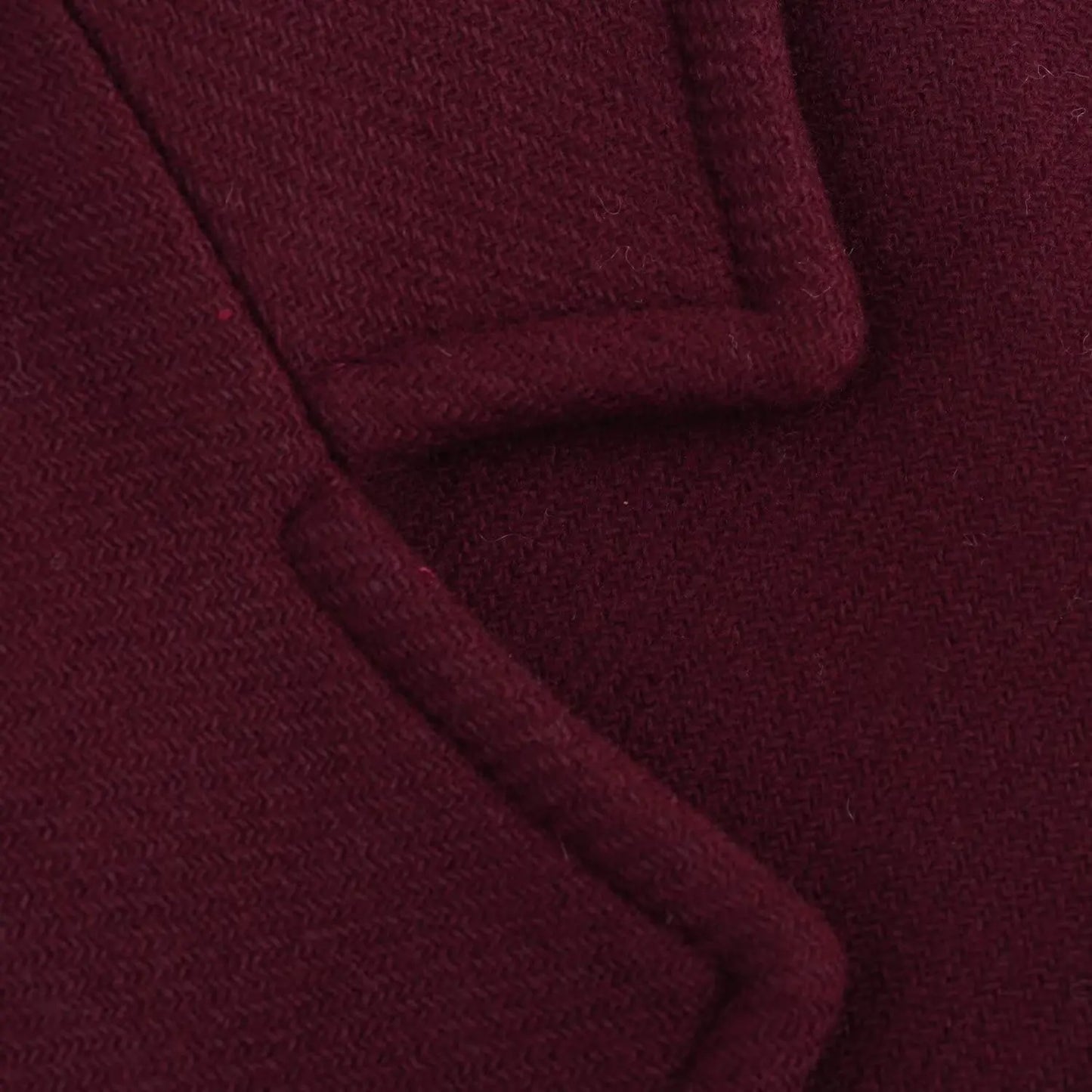 Burgundy Wine Wool Blended Coat