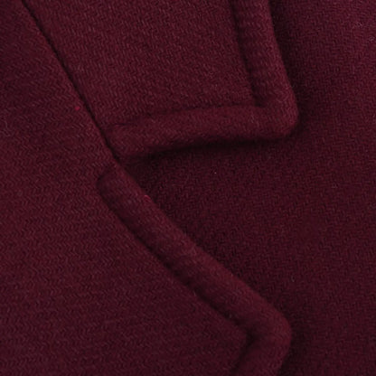 Burgundy Wine Wool Blended Coat