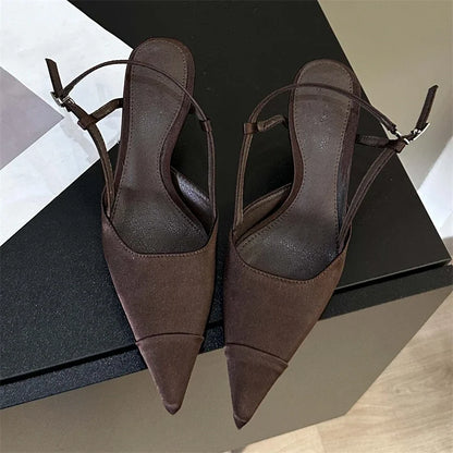 Satin Pointed Heels