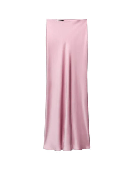 Satin Long Skirt