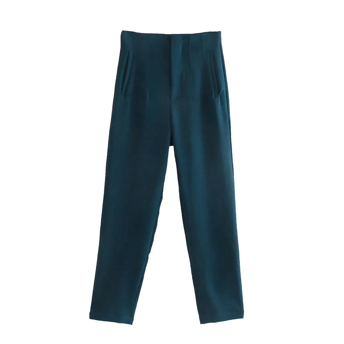 High Waist Straight Trousers