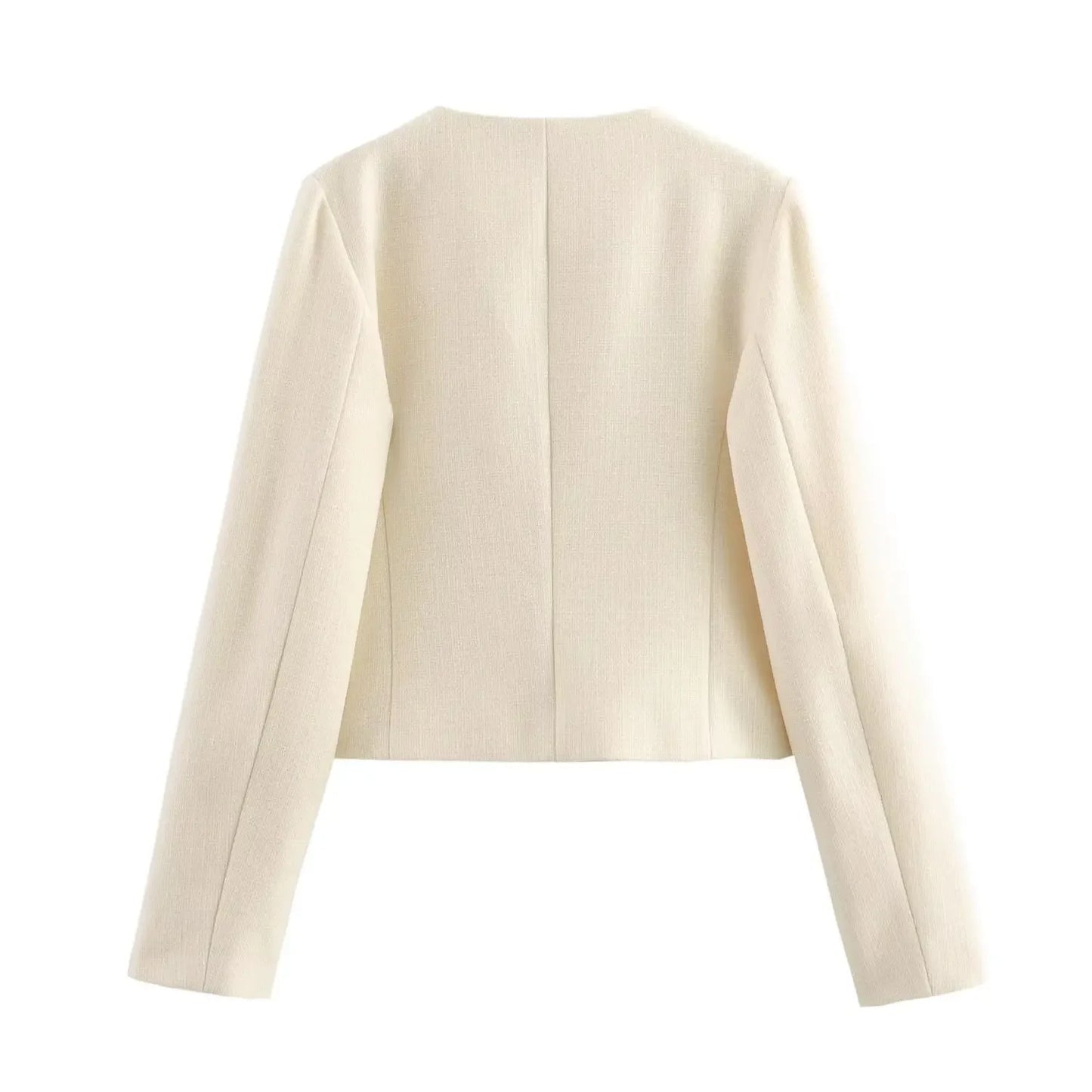 Textured Round Neck Jacket