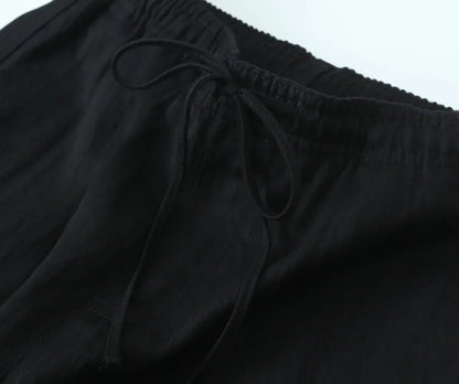 Black Low Pockets Pants