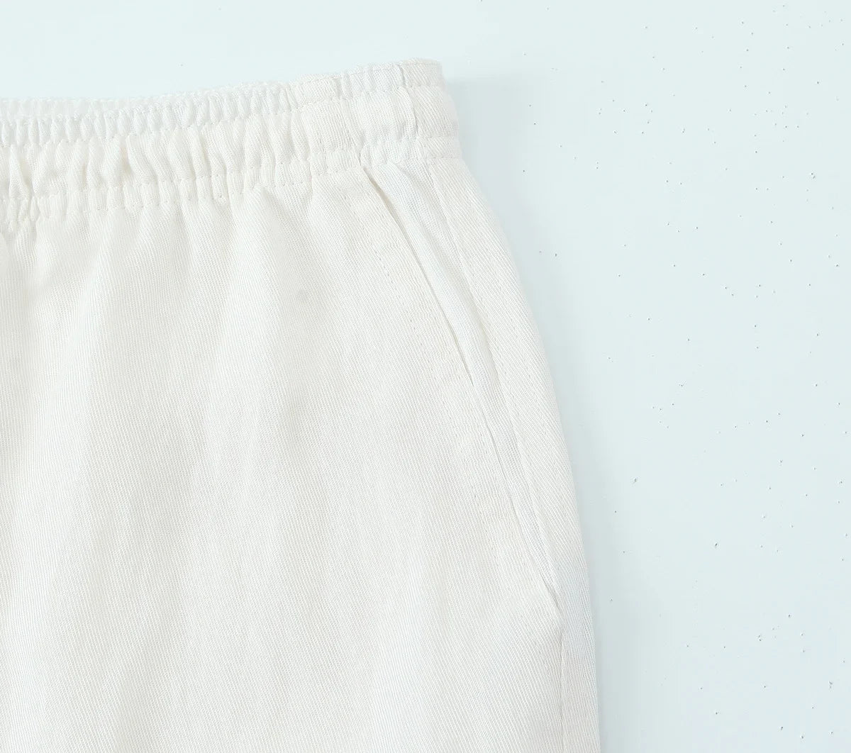 White Low Pockets Pants