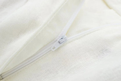 White Linen Shorts