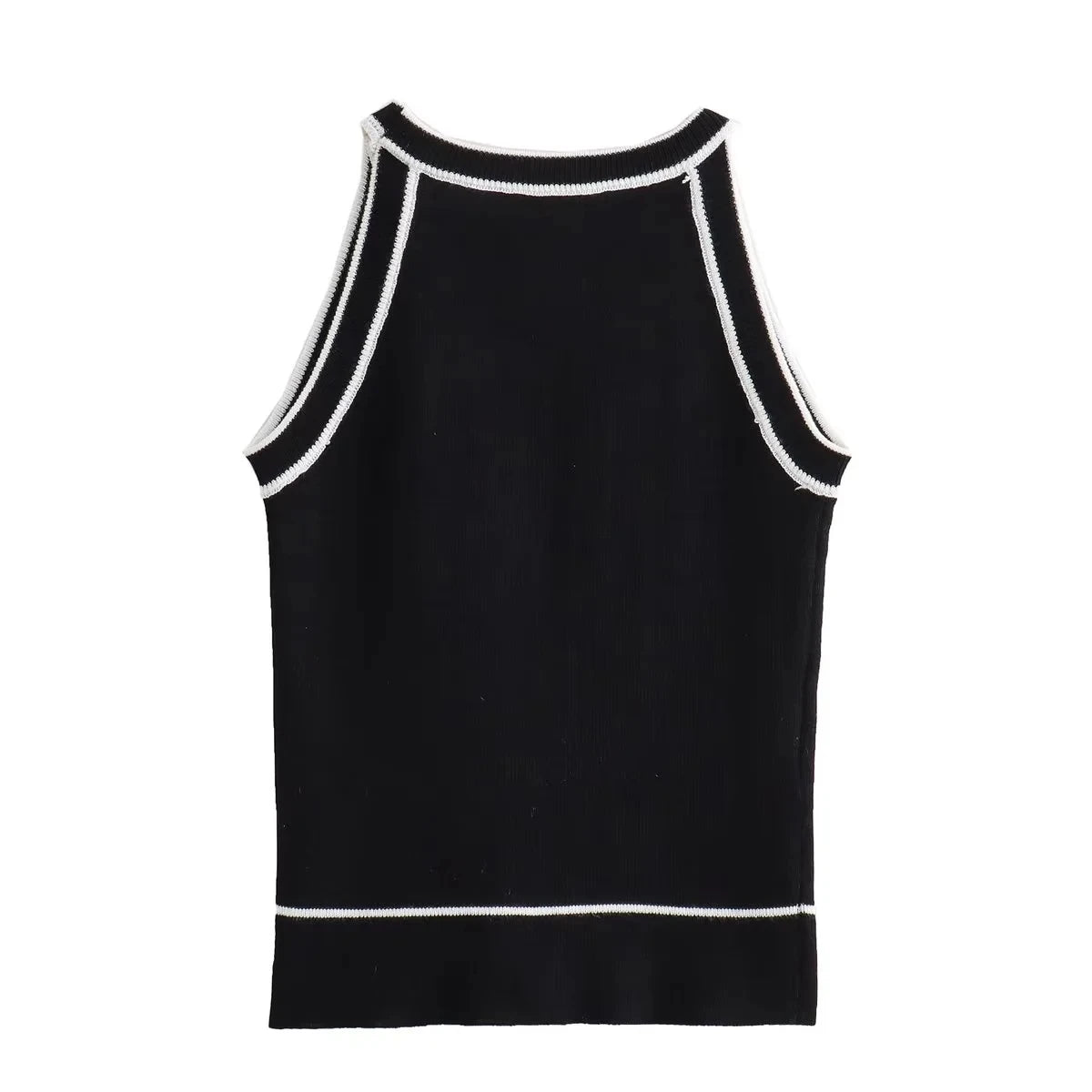 Black Knitted Tank top