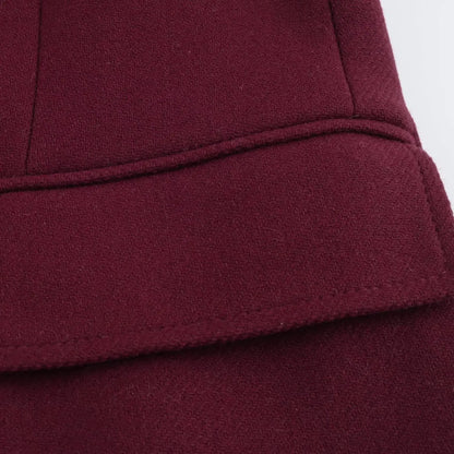 Burgundy Wine Wool Blended Coat