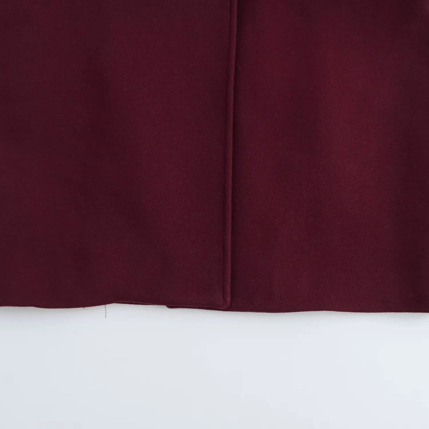 Burgundy Wine Wool Blended Coat