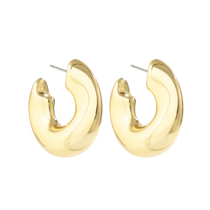 Thick C Hoop Earrings