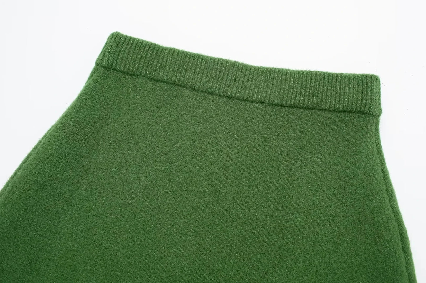 Green Set A-Line Mini Skirt & Pullover Top