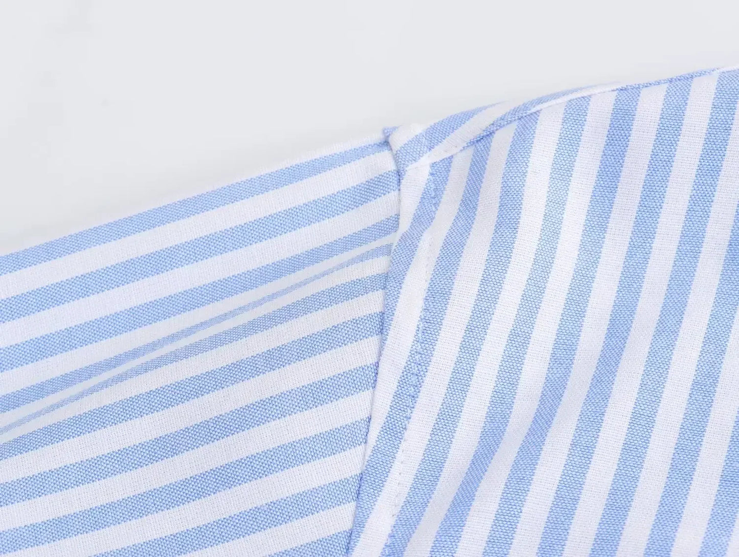 Striped Blue Cotton Blouse