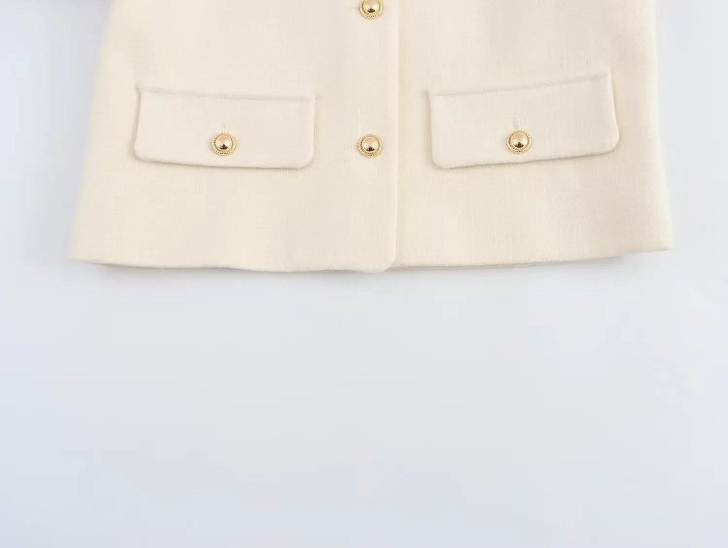 Textured Round Neck Jacket