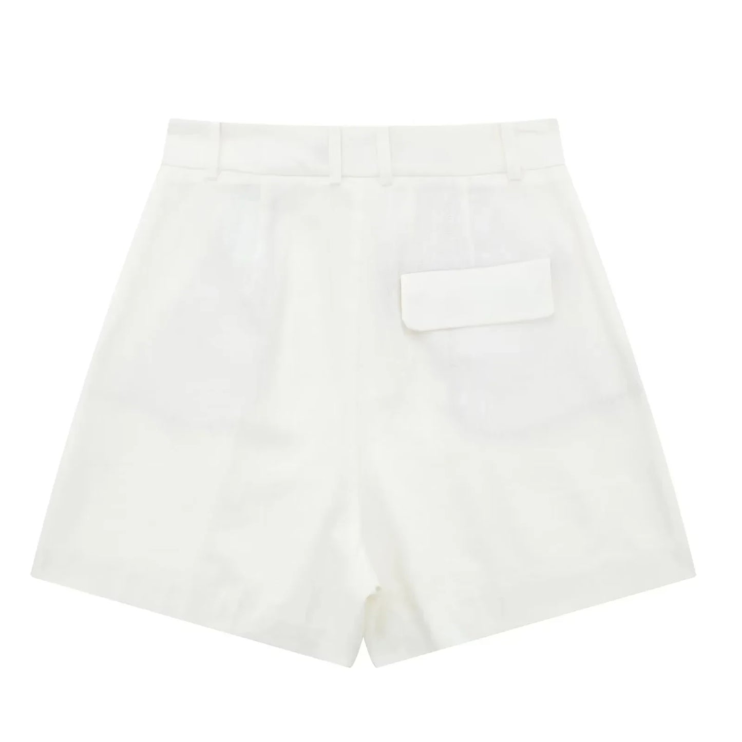 White Linen Shorts