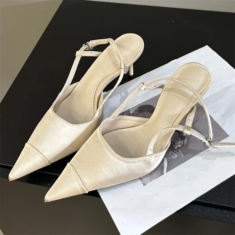 Satin Pointed Heels