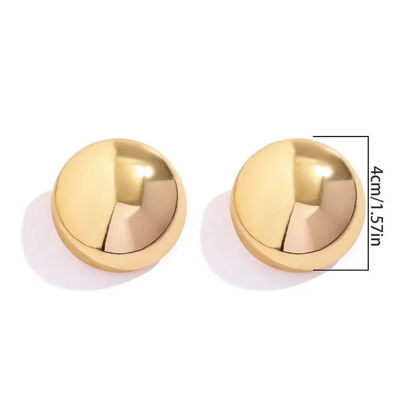 Round Ball Stud Earrings