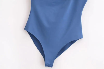 One Shoulder Boat Neck Bodysuit