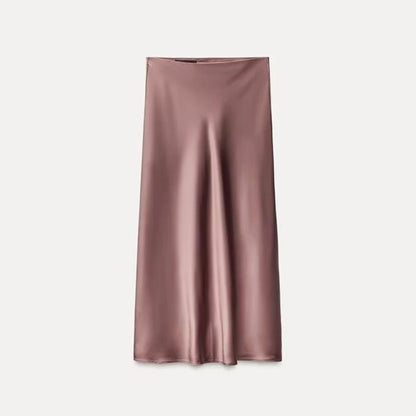 Satin Long Skirt