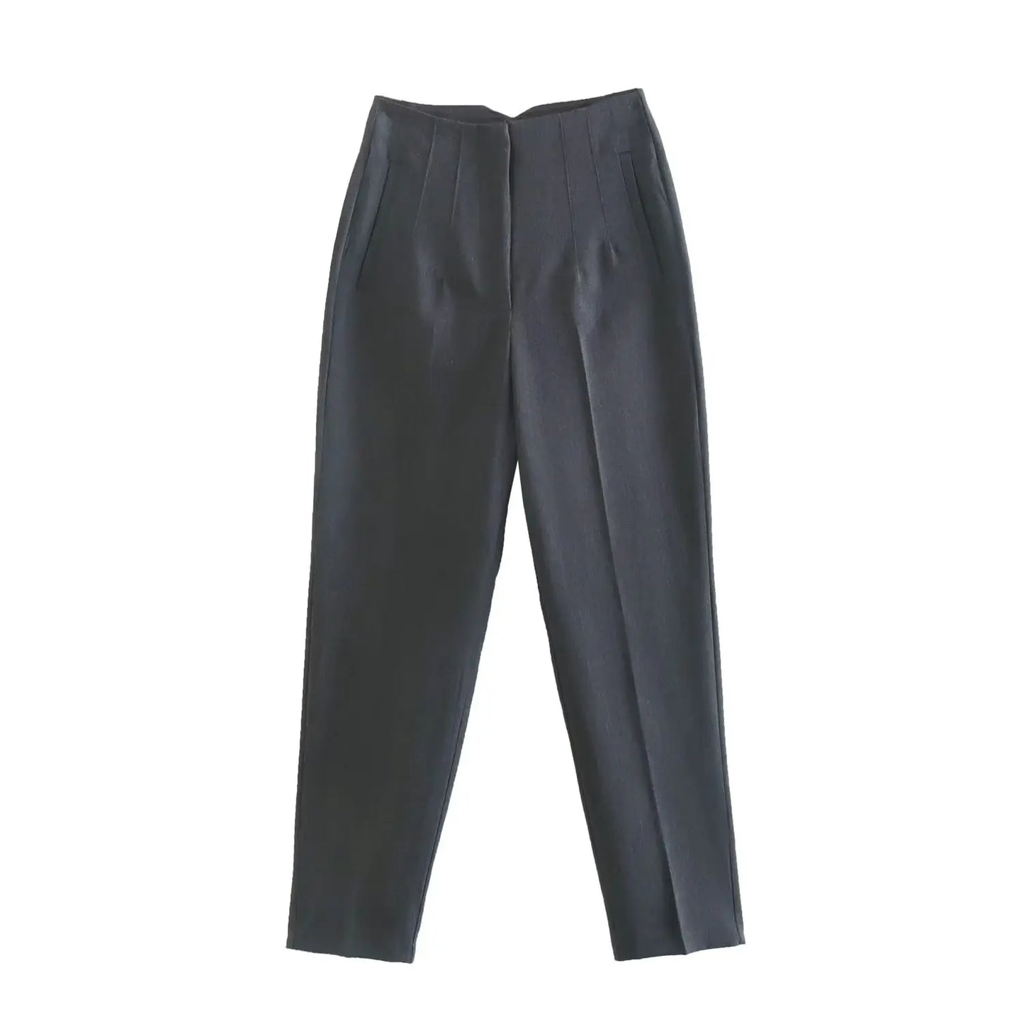 High Waist Straight Trousers