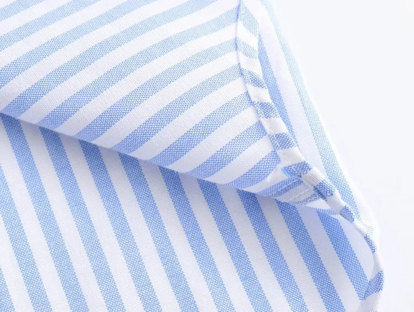 Striped Blue Cotton Blouse