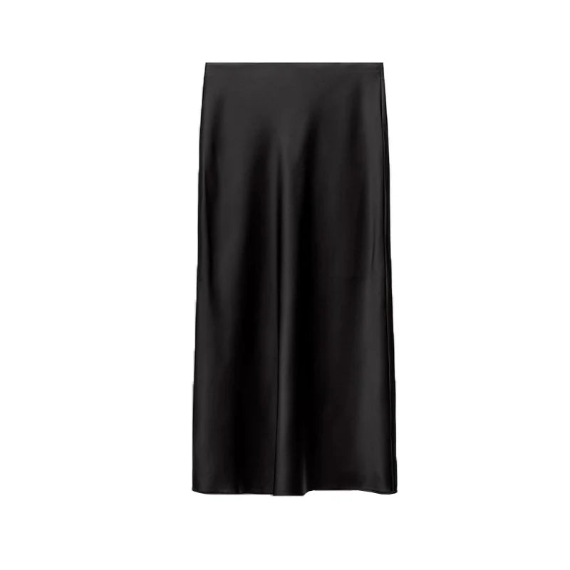 Satin Long Skirt