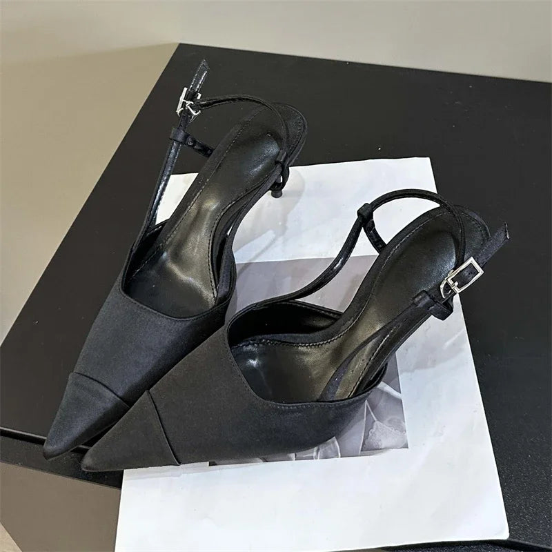 Satin Pointed Heels