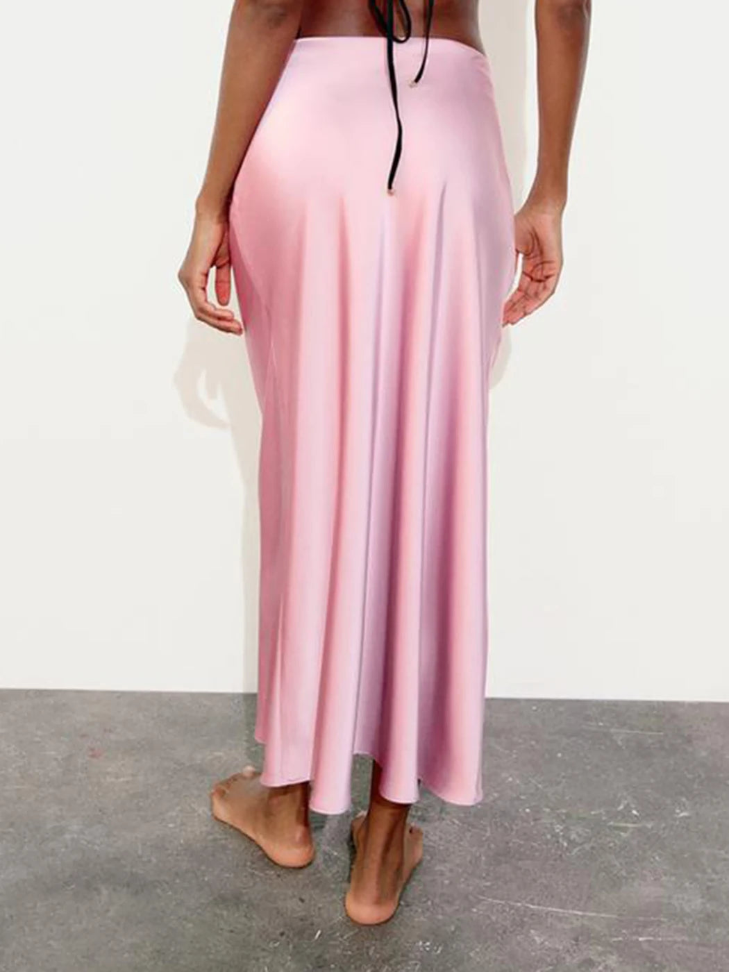 Satin Long Skirt