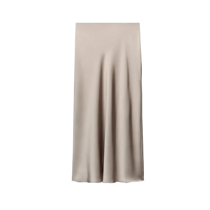 Satin Long Skirt