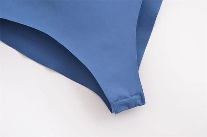One Shoulder Boat Neck Bodysuit