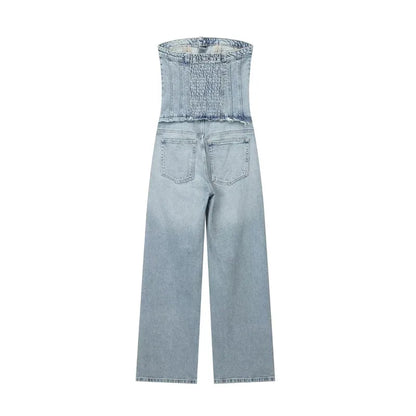 Denim Corset Jumpsuit