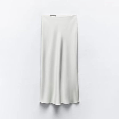 Satin Long Skirt