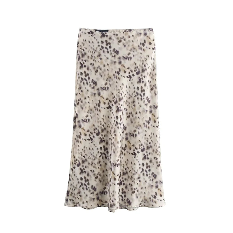 Satin Long Skirt