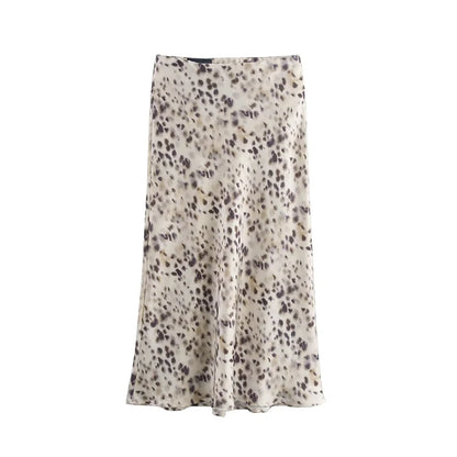 Satin Long Skirt