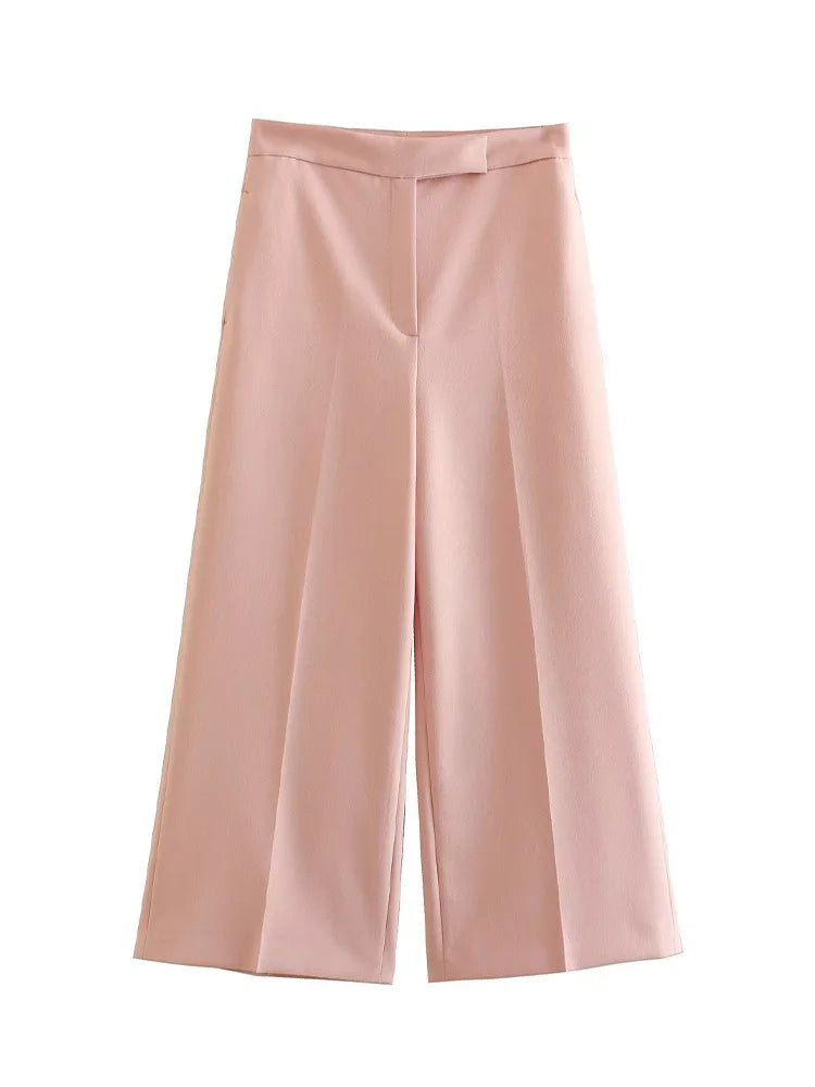 Pink Set - Vest Tank & Straight Leg Pants