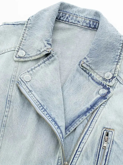 Denim Biker Jacket