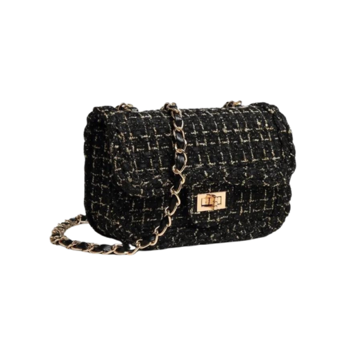 Black Tweed Mini Bag