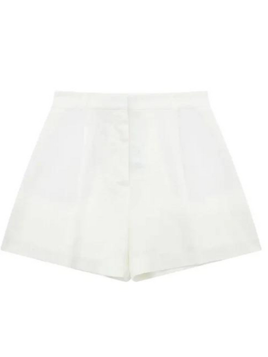 White Linen Shorts