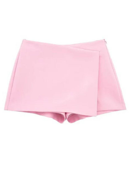 Pink Asymmetric Skort