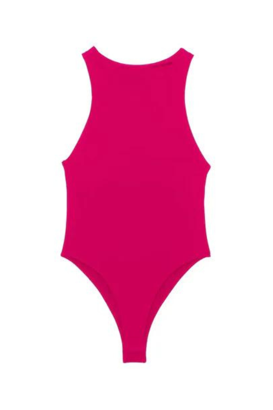 Pink Halter Neck Bodysuit