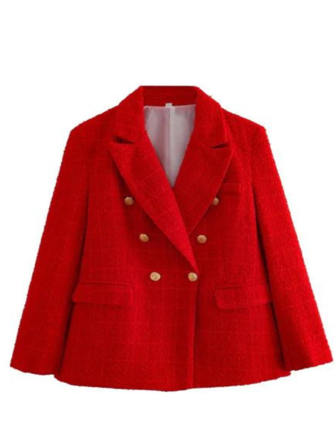 Red Houndstooth Blazer