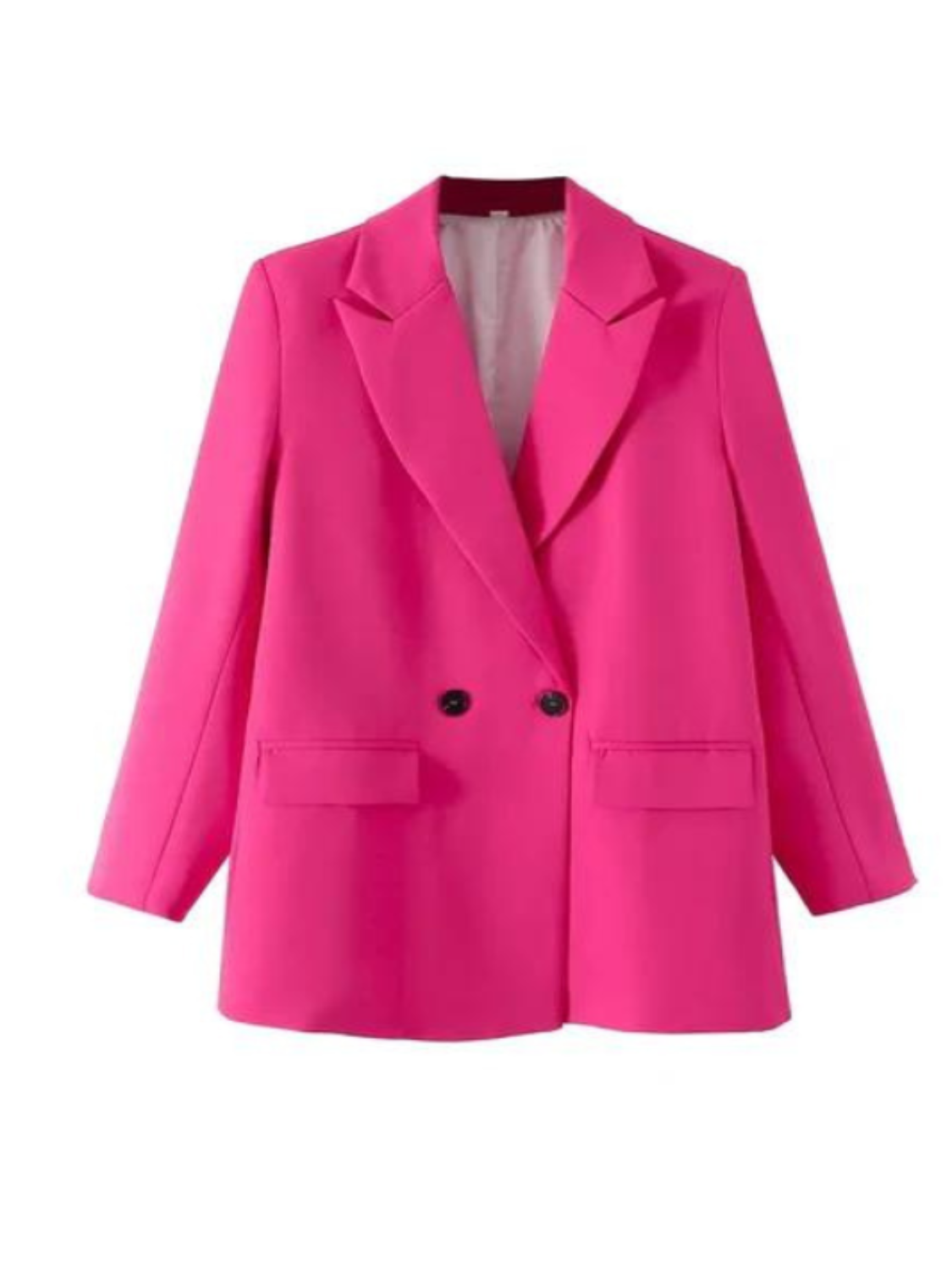 Hot Pink Double Breasted Blazer